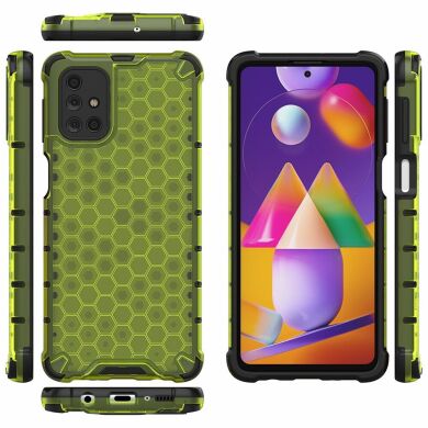 Защитный чехол Deexe Honeycomb Series для Samsung Galaxy M31s (M317) - Green