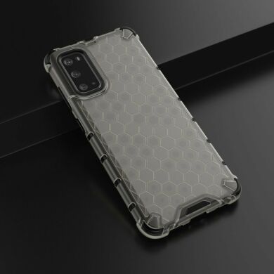 Защитный чехол Deexe Honeycomb Series для Samsung Galaxy S20 (G980) - Grey