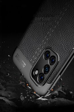 Защитный чехол Deexe Leather Cover для Samsung Galaxy A31 (A315) - Black
