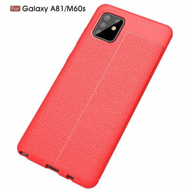 Защитный чехол Deexe Leather Cover для Samsung Galaxy Note 10 Lite (N770) - Red