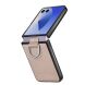 Захисний чохол Deexe Litchi Ring Case для Samsung Galaxy Flip 8 - Khaki