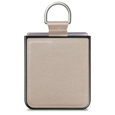 Захисний чохол Deexe Litchi Ring Case для Samsung Galaxy Flip 8 - Khaki