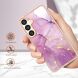 Защитный чехол Deexe Marble Style для Samsung Galaxy S24 - Light Purple. Фото 4 из 6