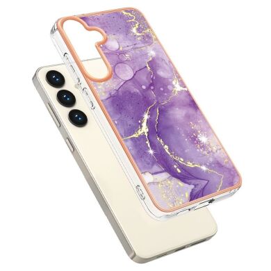 Защитный чехол Deexe Marble Style для Samsung Galaxy S24 - Purple