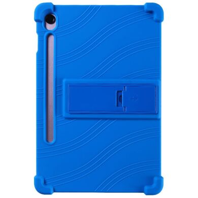 Защитный чехол Deexe Silicone Kickstand для Samsung Galaxy Tab S10 Lite (X400/X406) - Dark Blue