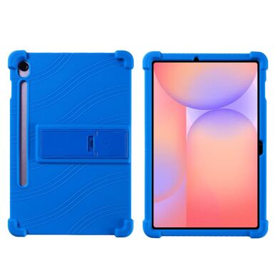 Защитный чехол Deexe Silicone Kickstand для Samsung Galaxy Tab S10 Lite (X400/X406) - Dark Blue