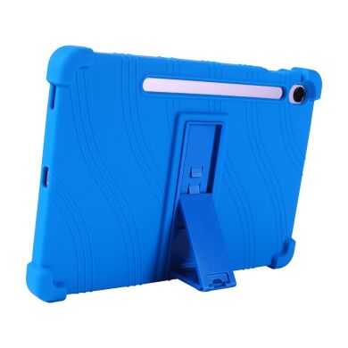 Защитный чехол Deexe Silicone Kickstand для Samsung Galaxy Tab S10 Lite (X400/X406) - Dark Blue