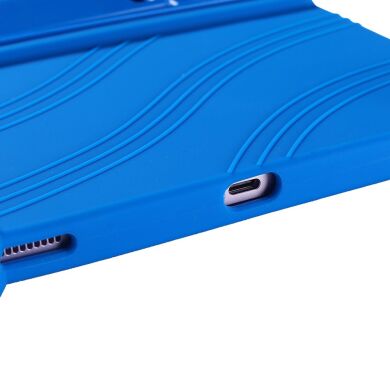 Защитный чехол Deexe Silicone Kickstand для Samsung Galaxy Tab S10 Lite (X400/X406) - Dark Blue