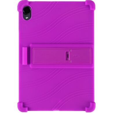 Защитный чехол Deexe Silicone Kickstand для Samsung Galaxy Tab S12 Plus - Purple