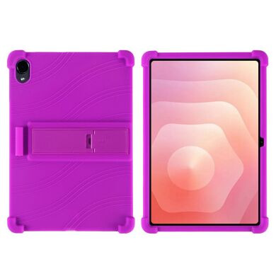 Защитный чехол Deexe Silicone Kickstand для Samsung Galaxy Tab S12 Plus - Purple