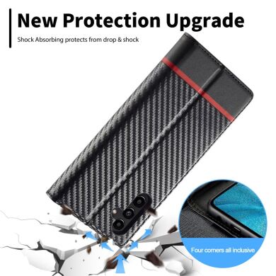 Защитный чехол LC.IMEEKE Carbon Fiber для Samsung Galaxy S25 (S931) - Horizontal Stripe