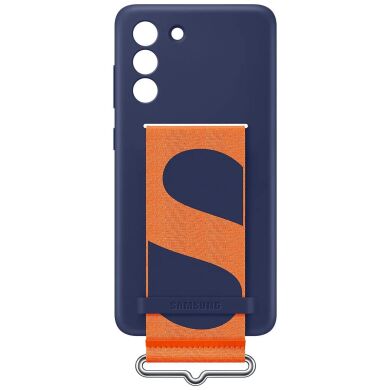 Захисний чохол Silicone Cover with Strap для Samsung Galaxy S21 FE (G990) EF-GG990TNEGRU - Navy