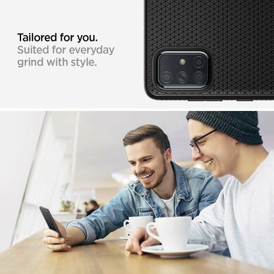 Захисний чохол Spigen (SGP) Liquid Air для Samsung Galaxy A71 (A715) - Matte Black