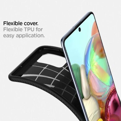 Захисний чохол Spigen (SGP) Liquid Air для Samsung Galaxy A71 (A715) - Matte Black