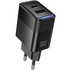 Сетевое зарядное устройство Hoco CS112A Lounge PD30W + QC3.0 - Black