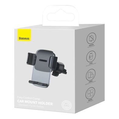 Автомобильный держатель Baseus Easy Control Pro Clamp (SUYK000101) - Transparent Black