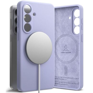 Захисний чохол Ringke Silicone Magnetic для Samsung Galaxy S26 (S942) 8800328815704 - Lavender