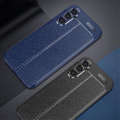 Захисний чохол Deexe Leather Cover для Samsung Galaxy A34 (A346) - Blue