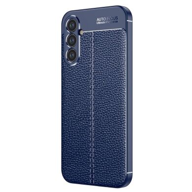 Защитный чехол Deexe Leather Cover для Samsung Galaxy A34 (A346) - Blue