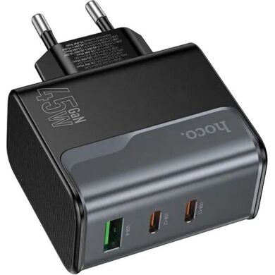 Сетевое зарядное устройство Hoco CS75A PD70W + QC3.0 (USB + 2Type-C) - Midnight Black