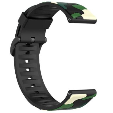 Ремешок Deexe Camo Style для часов с шириной крепления 22мм - Green
