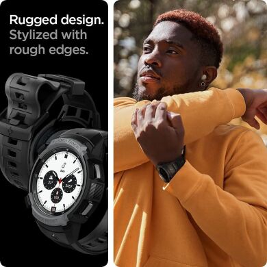 Защитный чехол Spigen (SGP) Rugged Armor Pro (FW) для Samsung Galaxy Watch 4 Classic (46mm) - Matte Black