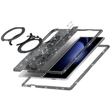 Защитный чехол Reframe Glitter Stand Case для Samsung Galaxy Fold 8 Ultra - Black