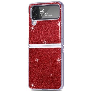 Захисний чохол Deexe Glitter Case для Samsung Galaxy Flip 4 - Red