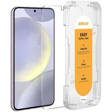 Захисне скло ENKAY Easy Install Clear Glass для Samsung Galaxy S24 (S921)