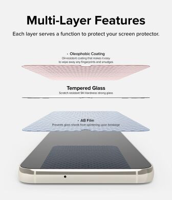 Комплект захисних стекол (2шт) Ringke Screen Protector Tempered Glass для Samsung Galaxy S23 (S911) 8809919301794