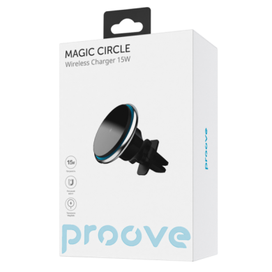 Автомобільний тримач з бездротовою зарядкою Proove Magic Circle 15W - Silver