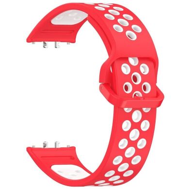 Ремінець Deexe Dot Color для Samsung Galaxy Fit 3 - Red / White