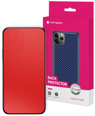 Наклейка на заднюю панель RockSpace Carbon Fiber Series для Samsung Galaxy Note 20 (N980) - Red