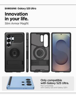Захисний чохол Spigen (SGP) Slim Armor (MagFit) для Samsung Galaxy S25 Ultra (S938) ACS08909 - Black