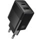 Сетевое зарядное устройство Hoco CS112A Lounge PD30W + QC3.0 - Black. Фото 3 из 5