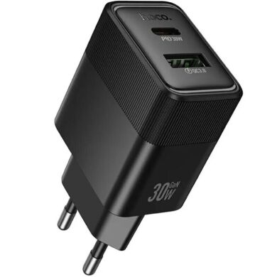Сетевое зарядное устройство Hoco CS112A Lounge PD30W + QC3.0 - Black