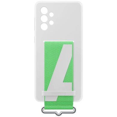 Захисний чохол Silicone Cover with Strap для Samsung Galaxy A73 (A736) EF-GA736TWEGRU - White