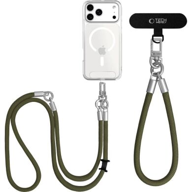 Набор ремешков Tech-Protect C10S Rope Crossbody - Green / Titanium