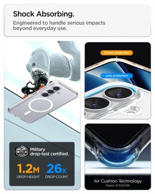 Захисний чохол Spigen Ultra Hybrid (MagFit) для Samsung Galaxy S26 Plus (S947) ACS10709 - Clear / White