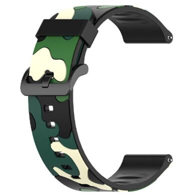 Ремешок Deexe Camo Style для часов с шириной крепления 22мм - Green