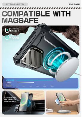 Защитный чехол Supcase Unicorn Beetle MAG XT Bumper Case для Samsung Galaxy S25 Ultra (S938) 843439156609 - Black