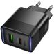 Сетевое зарядное устройство Hoco CS112A Lounge PD30W + QC3.0 - Black. Фото 4 из 5