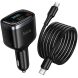 Автомобільний зарядний пристрій Hoco Z70 PD45W (2Type-C + USB) + кабель Type-C to Type-C - Black