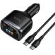 Автомобільний зарядний пристрій Hoco Z70 PD45W (2Type-C + USB) + кабель Type-C to Type-C - Black