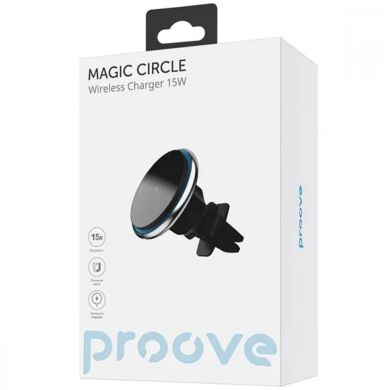 Автомобільний тримач з бездротовою зарядкою Proove Magic Circle 15W - Silver