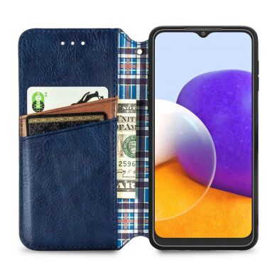 Чохол Deexe Rhombus Wallet для Samsung Galaxy A22 (A225) / M22 (M225) - Blue