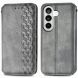 Чохол Deexe Rhombus Wallet для Samsung Galaxy S26 Plus - Grey