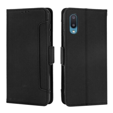 Чехол Deexe Wallet Stand для Samsung Galaxy A02 (A022) - Black