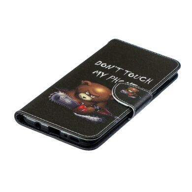 Чехол-книжка Deexe Color Wallet для Samsung Galaxy A70 (A705) - Bear And Its Warnings