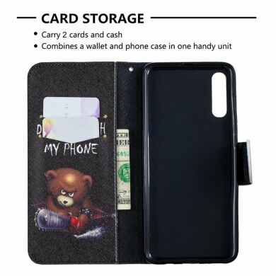 Чохол-книжка Deexe Color Wallet для Samsung Galaxy A70 (A705) - Bear And Its Warnings